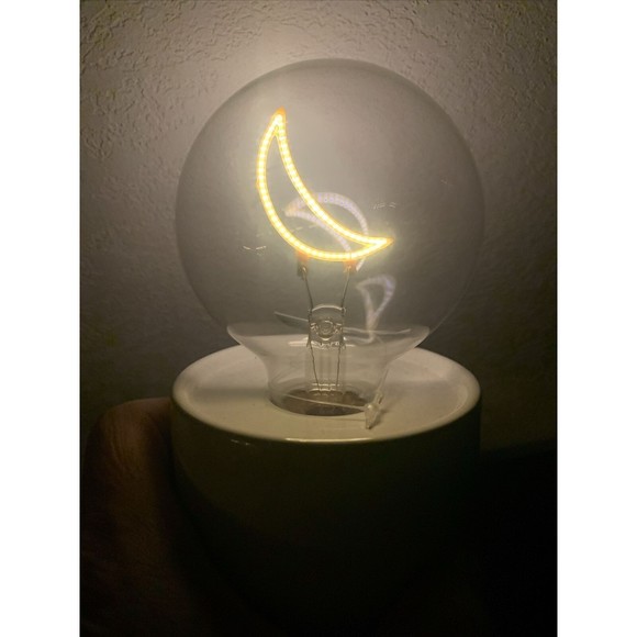 6.5" Crescent Moon Shaped Wire Bulb LED Light Table Top Decor Concepts In Time - Picture 10 of 11